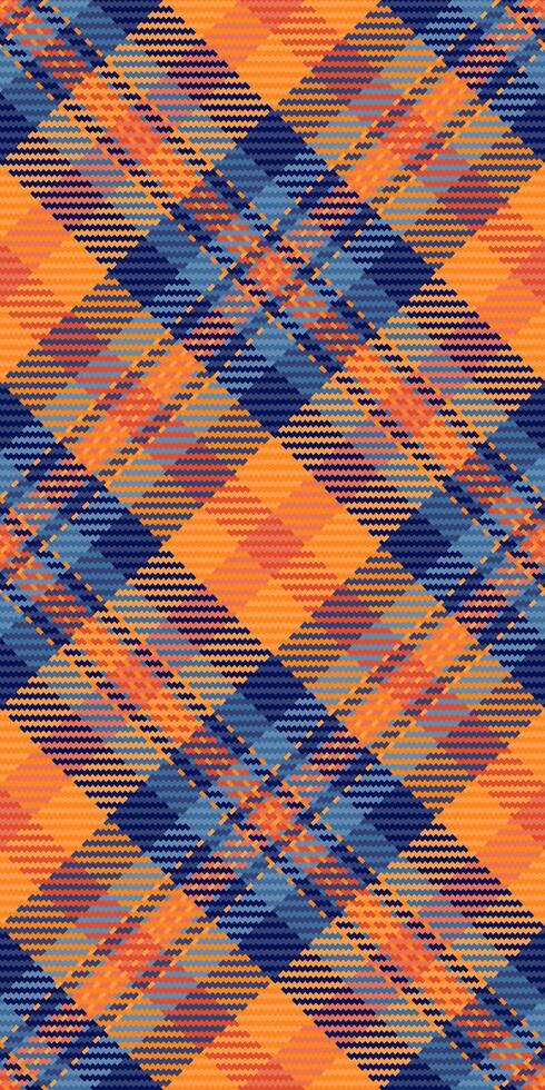 Genuine tartan plaid fabric, rustic textile seamless background. Wedding texture check pattern in blue and red colors. vector
