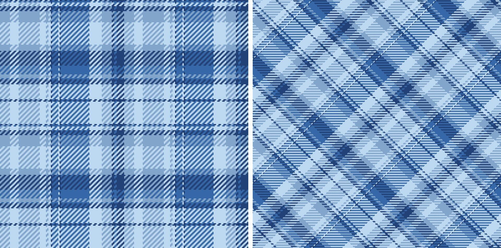 Classic tartan plaid seamless pattern in shades of blue. Versatile for textiles, backgrounds, wrapping paper, and digital designs. Timeless style texture. vector