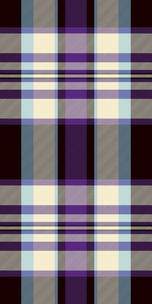 Elegant purple, beige, and blue plaid pattern. Perfect for textile design, fashion, website backgrounds, or any project needing a sophisticated, textured look. vector