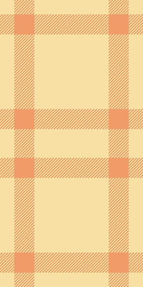 Warm, inviting pastel orange and beige plaid pattern. Perfect for autumnal designs, textiles, packaging, or website backgrounds. This simple yet elegant texture evokes feelings of comfort and warmth. vector