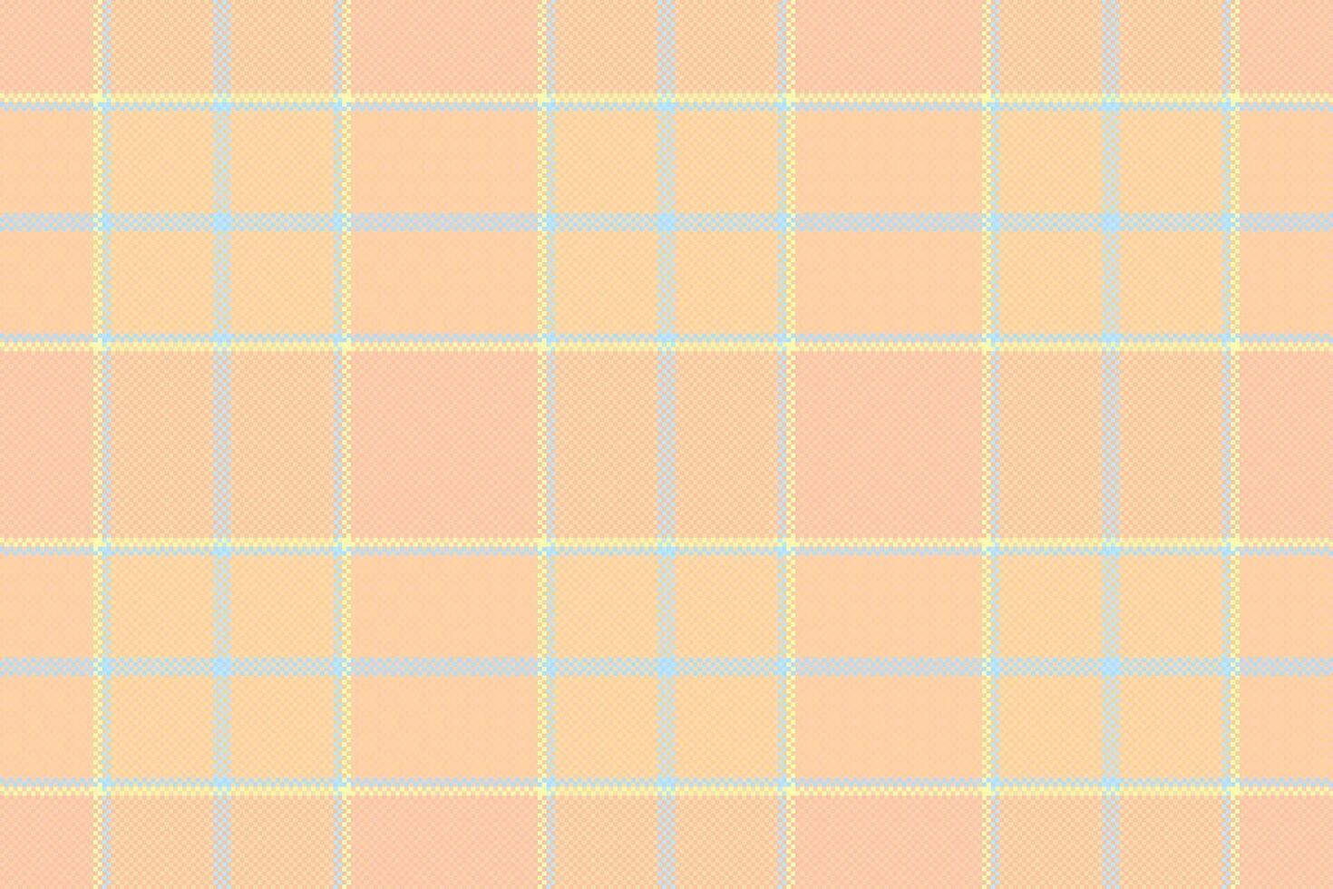 Soft pastel peach and light blue plaid pattern. Perfect for backgrounds, textiles, websites, and stationery designs. This subtle, elegant texture evokes feelings of calm and serenity. vector