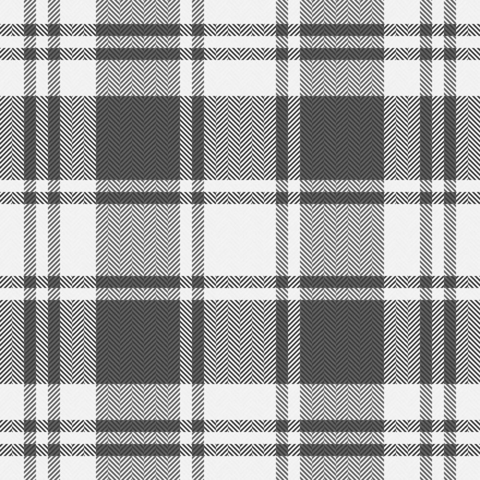 Elegant herringbone and plaid pattern in grayscale. Perfect for textile design, website backgrounds, or stationery. Subtle texture adds visual interest. Modern, versatile, and stylish graphic. vector