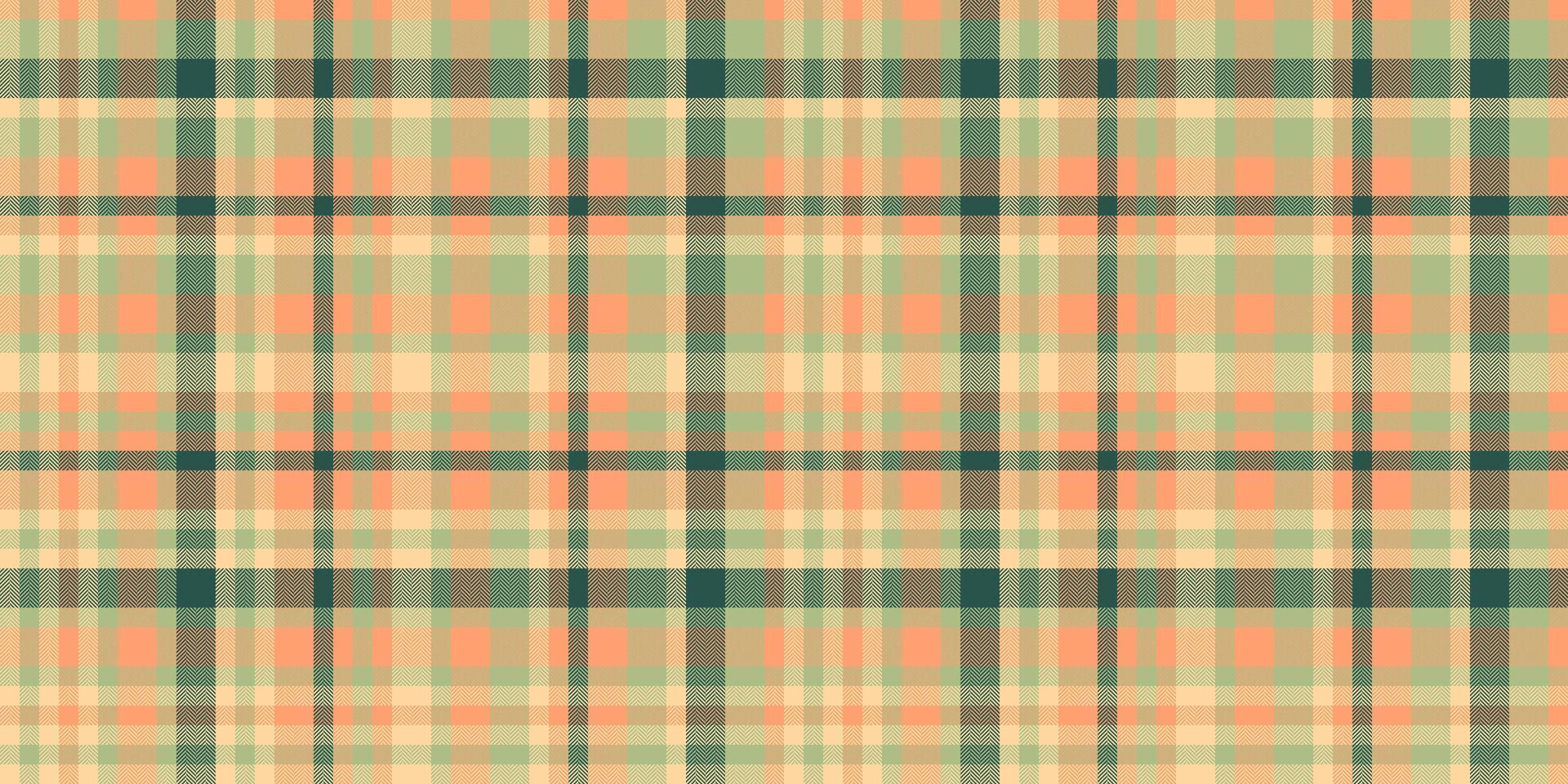 Subtle peach and sage green plaid pattern. Perfect for textile design, fashion, website backgrounds, and branding projects. Evokes feelings of warmth, comfort, and understated elegance. vector