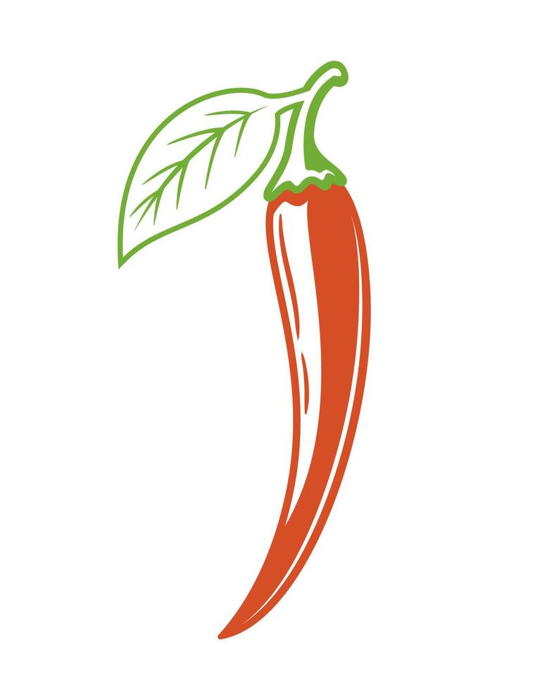 Chili pepper illustration isolated on white background vector