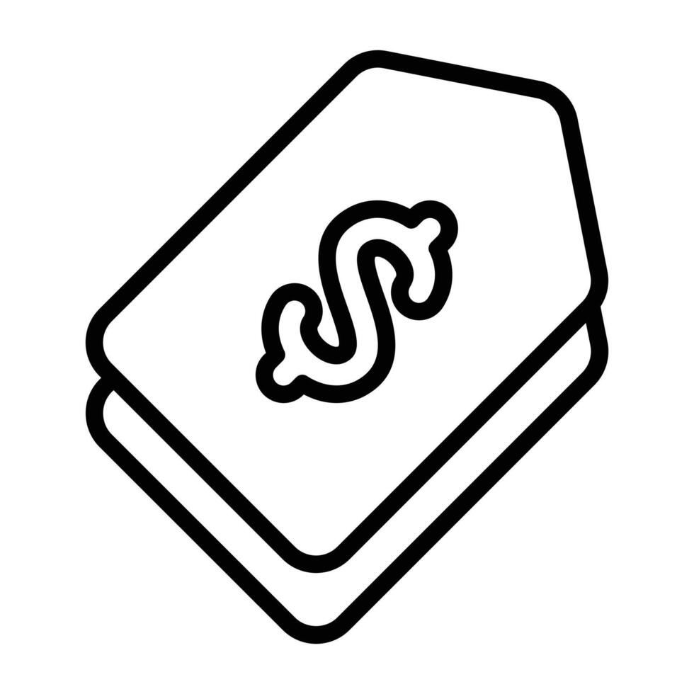 Simple Price Tag outline icon. The icon can be used for websites, print templates, presentation templates, illustrations, etc vector