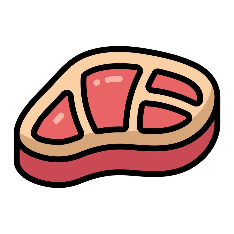 raw meat illustration vector