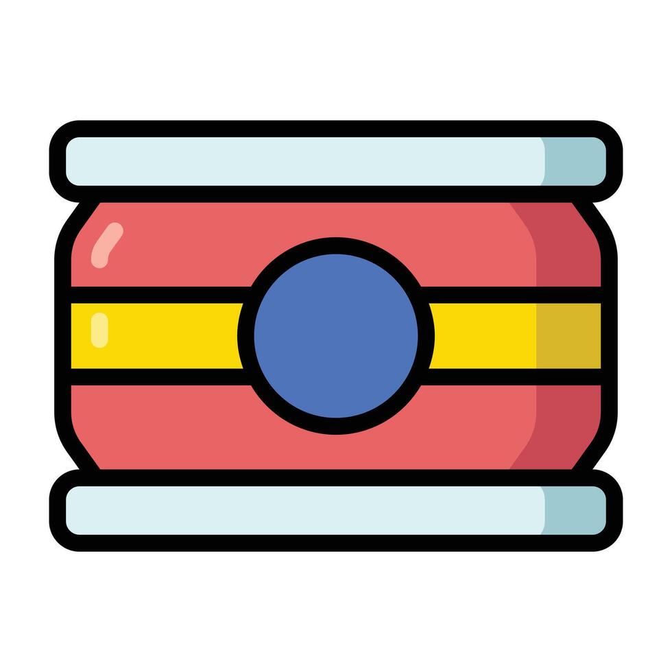 Colorful round container design vector