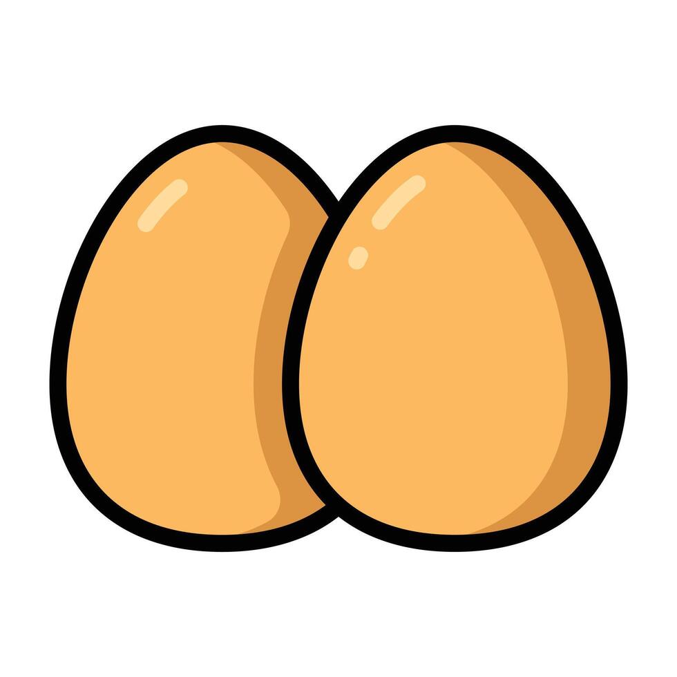 Simple Egg colorful icon. The icon can be used for websites, print templates, presentation templates, illustrations. vector