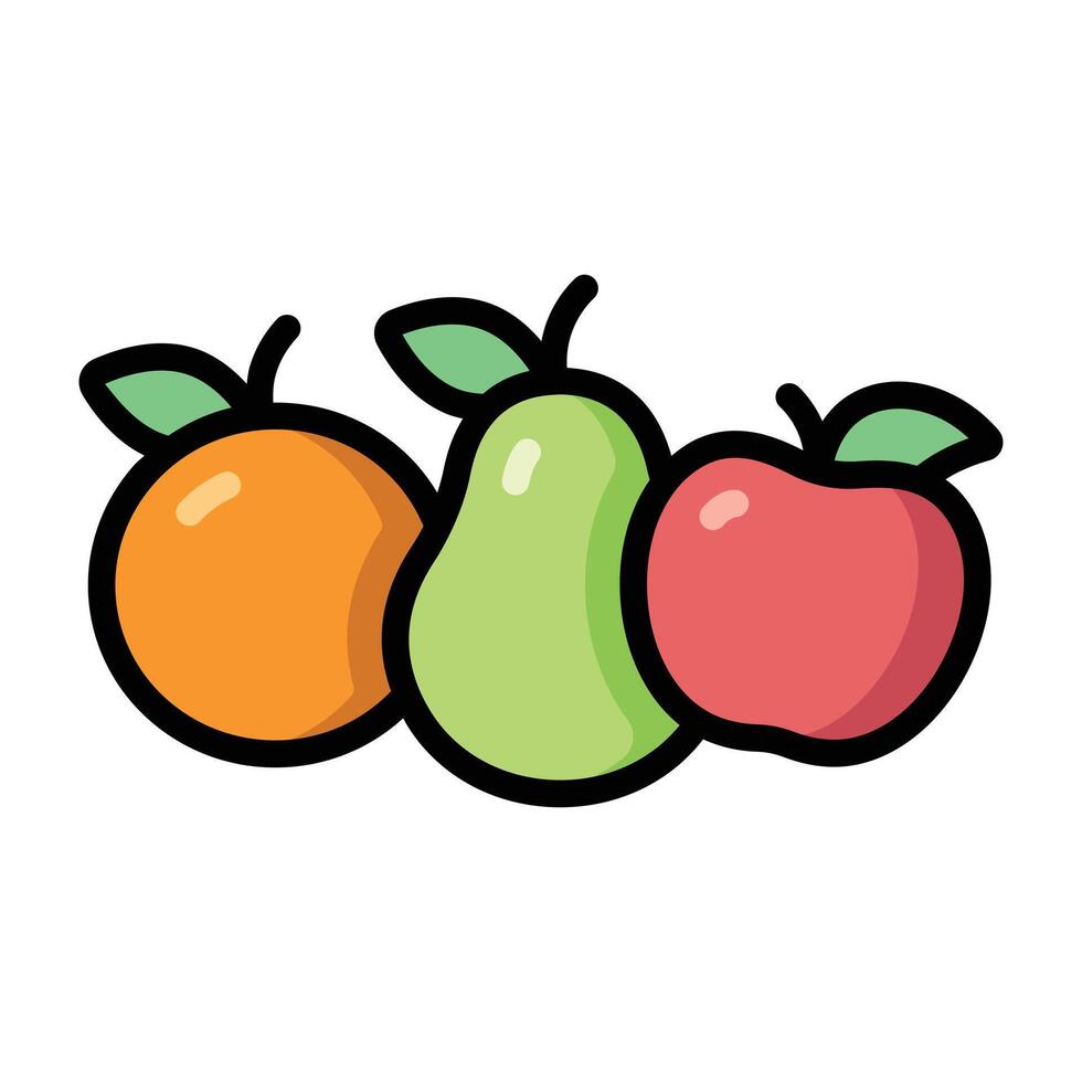 Simple Fruit colorful icon. The icon can be used for websites, print templates, presentation templates, illustrations, etc vector