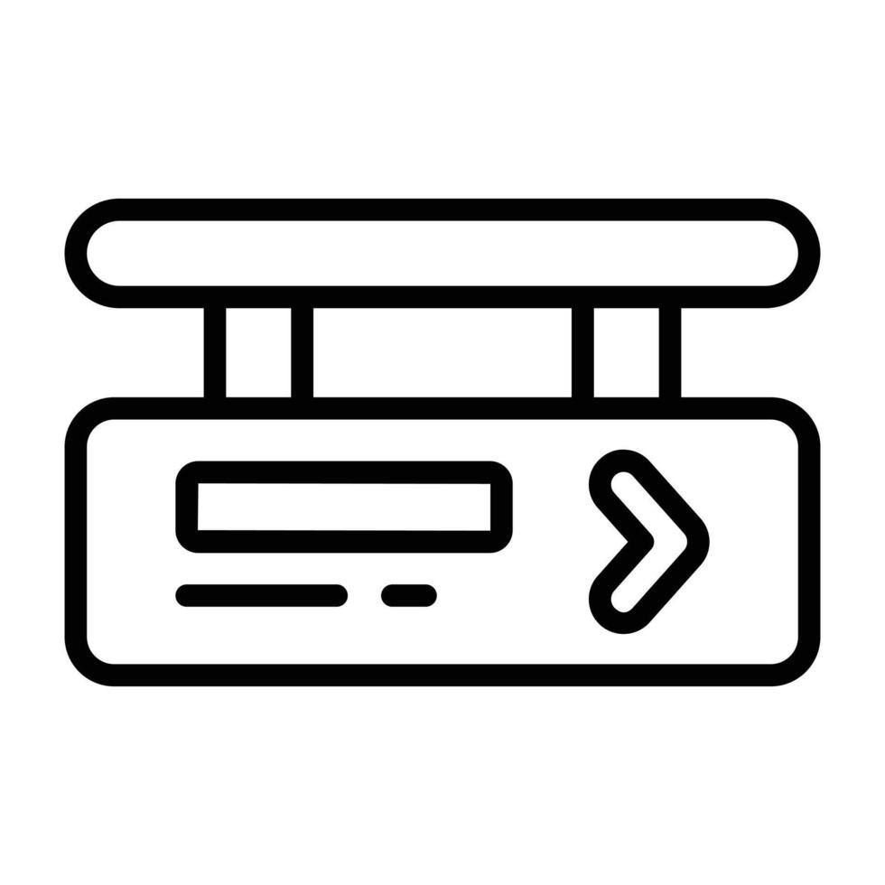 Simple Direction outline icon. The icon can be used for websites, print templates, presentation templates, illustrations, etc vector