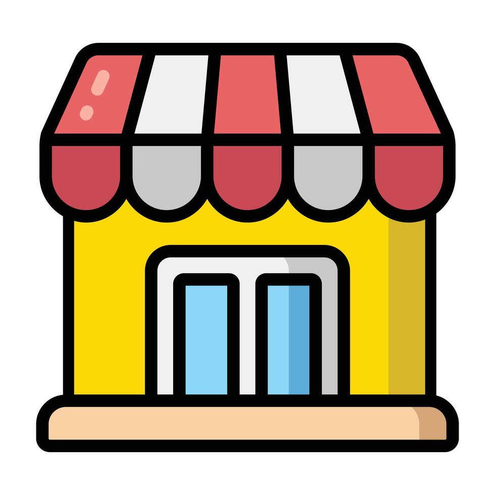 Simple Supermarket colorful icon. The icon can be used for websites, print templates, presentation templates, illustrations, etc vector