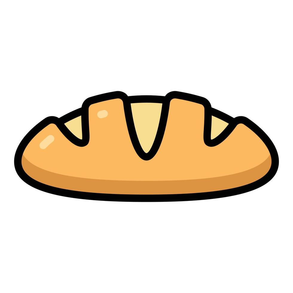 Simple Bread colorful icon. The icon can be used for websites, print templates, presentation templates, illustrations. vector