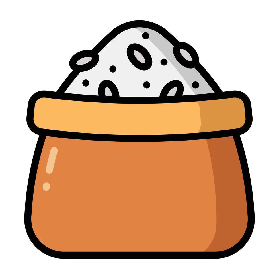 Simple Rice colorful icon. The icon can be used for websites, print templates, presentation templates, illustrations, etc vector