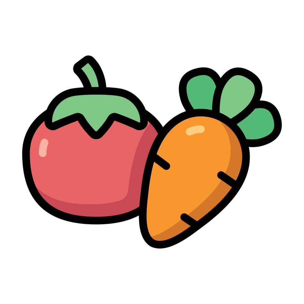 Simple Vegetable colorful icon. The icon can be used for websites, print templates, presentation templates, illustrations, etc vector