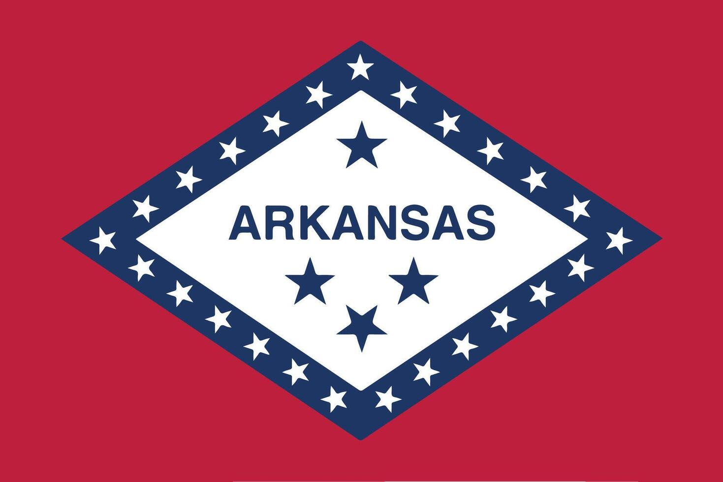 The flag of the state of Arkansas in the USA vector