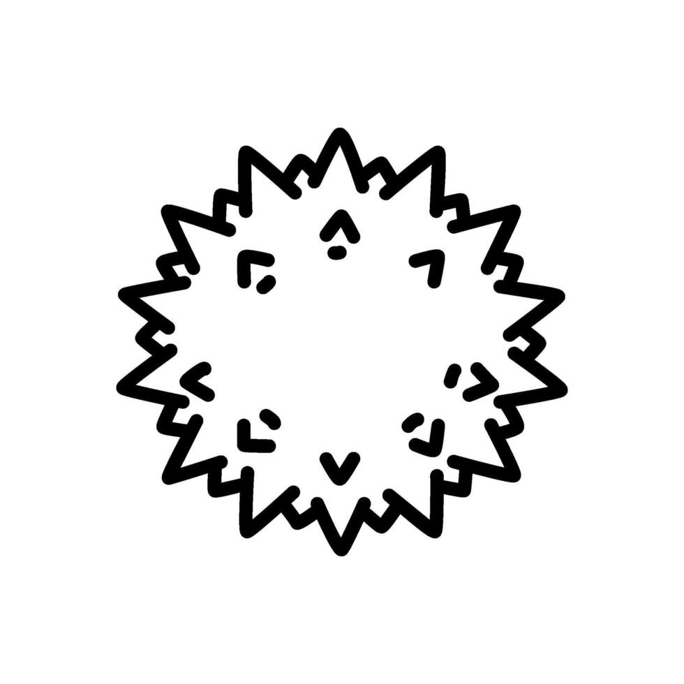 Sharp-spiked sea urchin icon vector