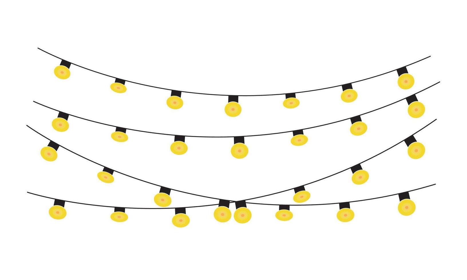 Festive string lights decoration background vector