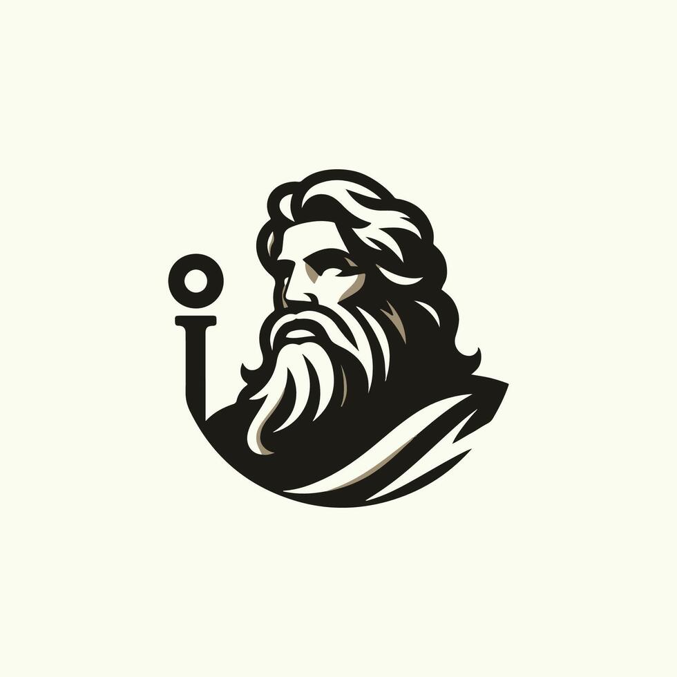 god zeus logo vector