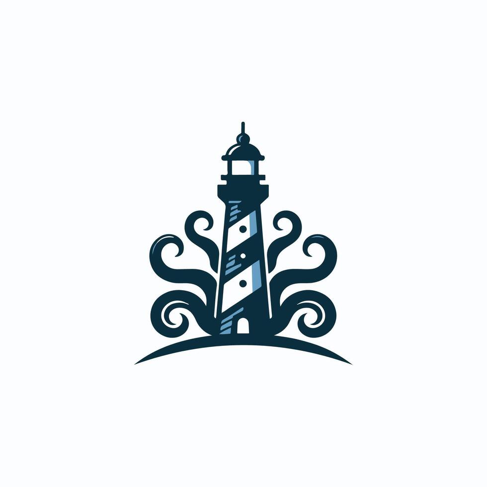 lighthouse logo design illustration vector