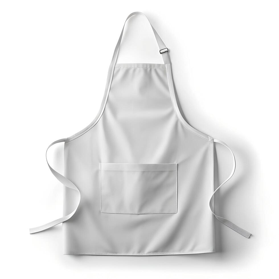 White Apron Photo on White Background