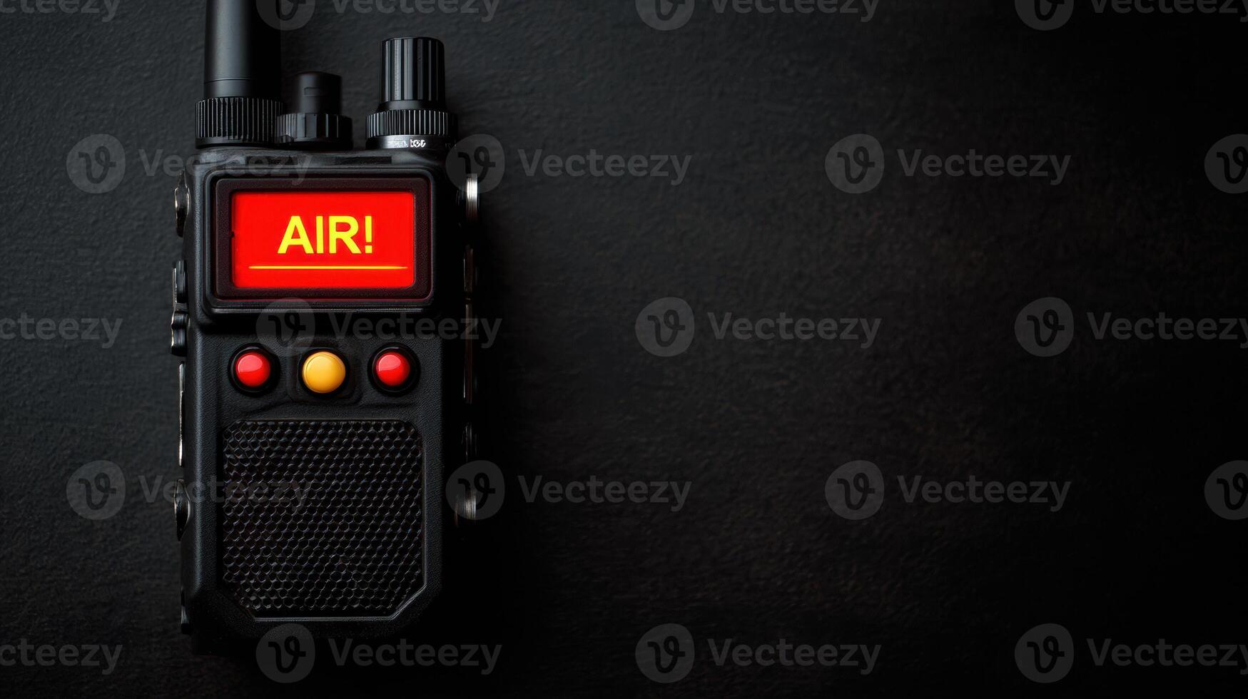 Emergency Radio Transmission in Progress With Alert Display on the Devices Screen During Critical Situation photo