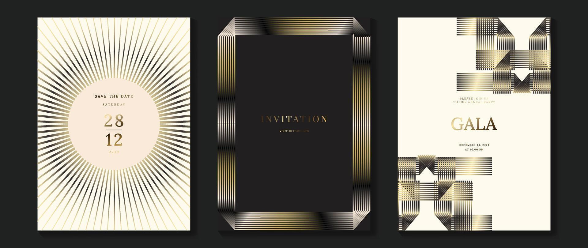 Stylish gala invitation design layout vector
