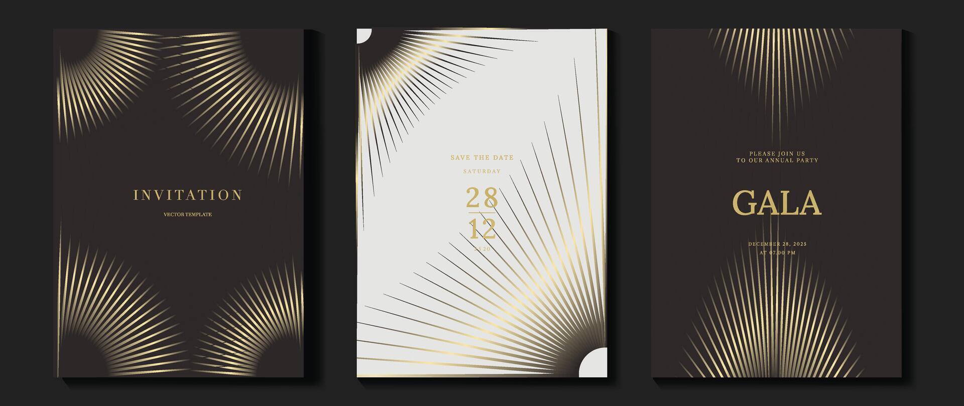 Elegant gala invitation with gold accents vector