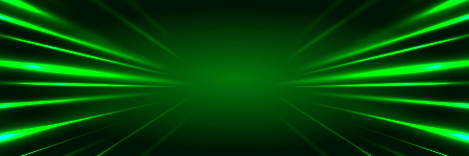 Green laser lights background design vector