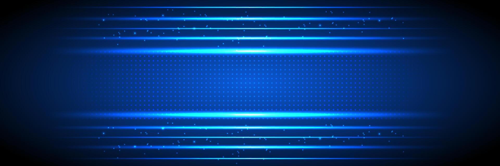 Blue background with light streaks vector