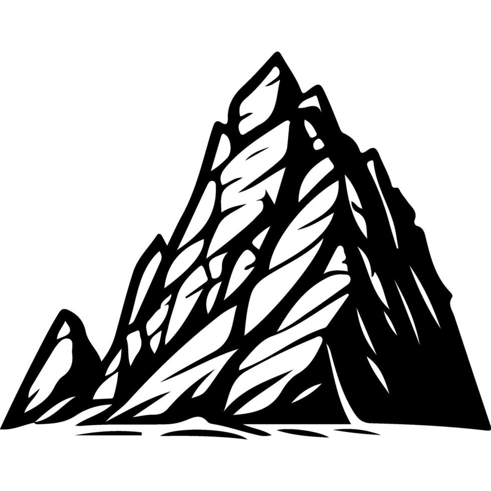 Landmark mountain peaks vector