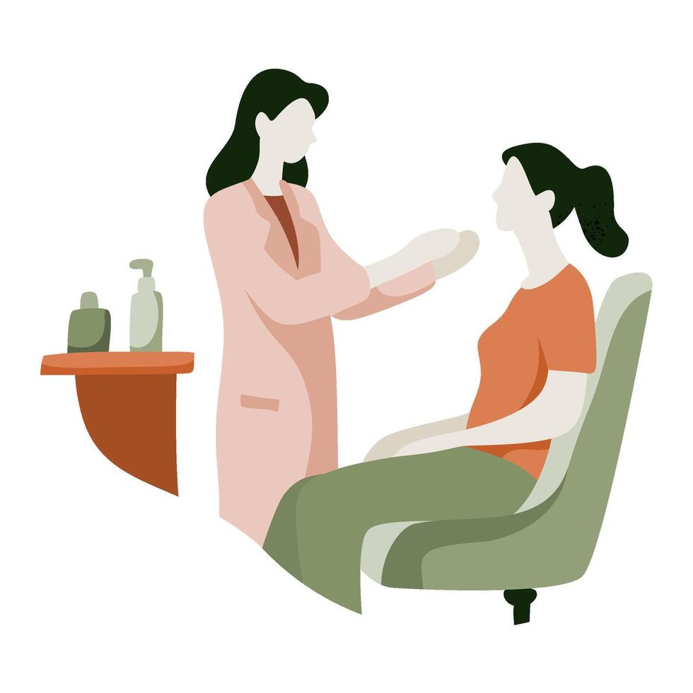 Gentle Consultation Between a Doctor and Patient in a Calm Setting vector