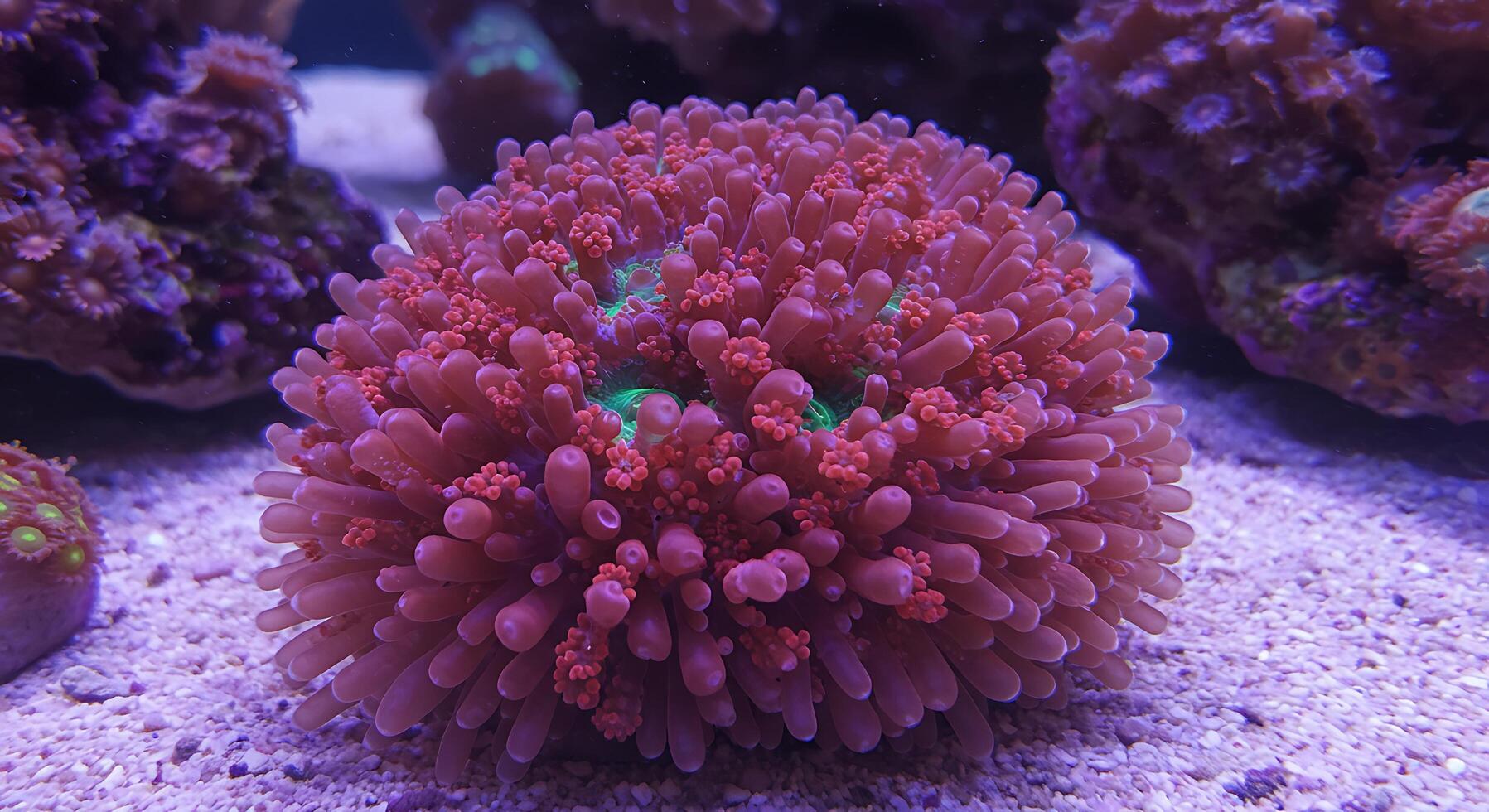 Radiant Pink Coral Underwater Bloom photo
