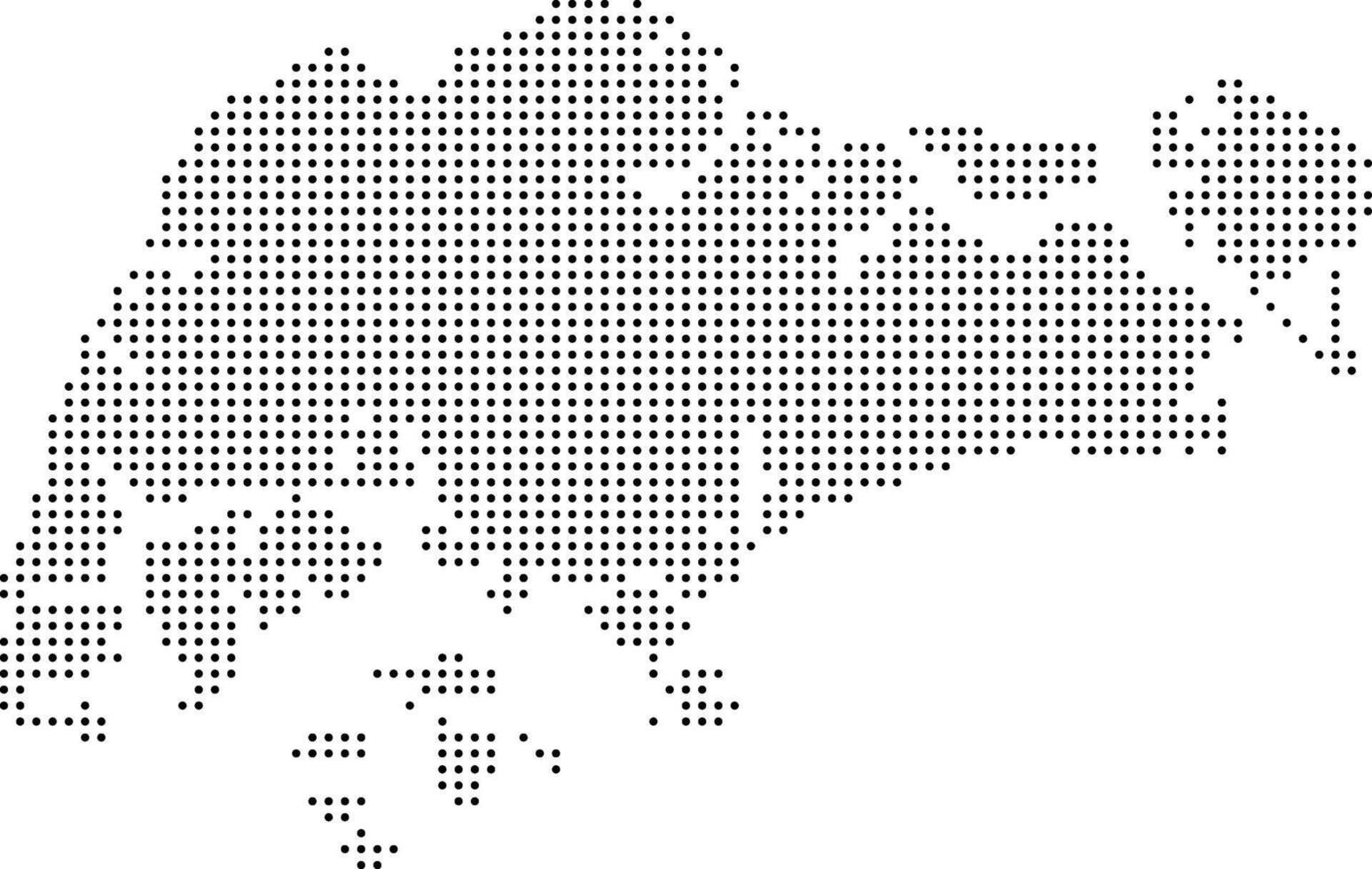 Black Dot Singapore Map Asian Country vector