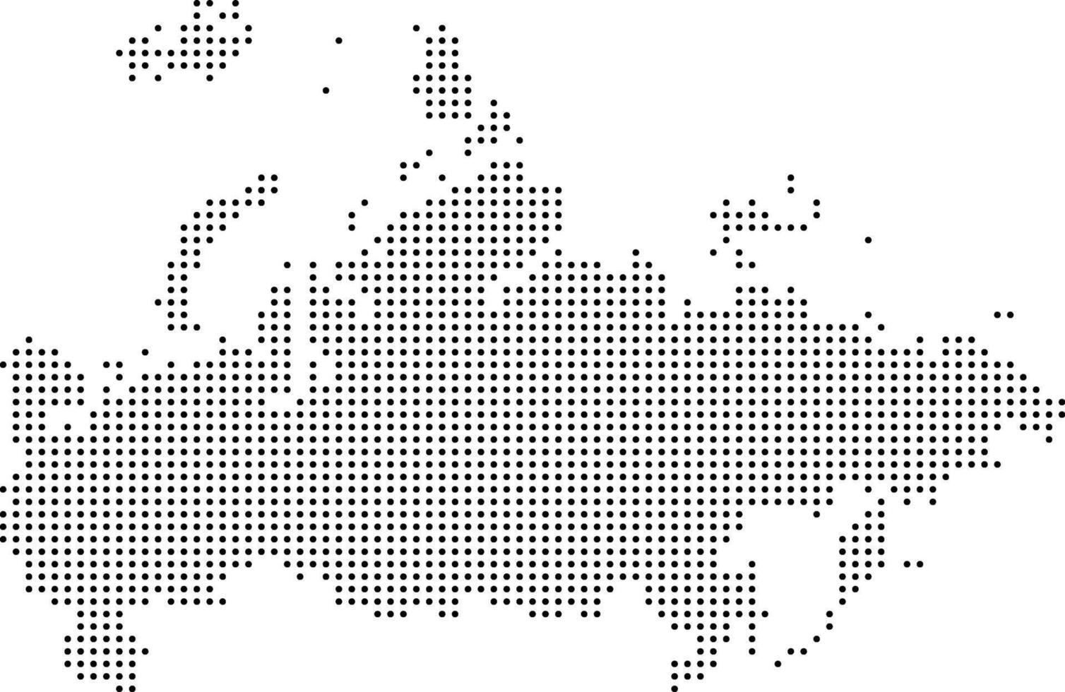 Black Dot Russia Map Europe Country vector