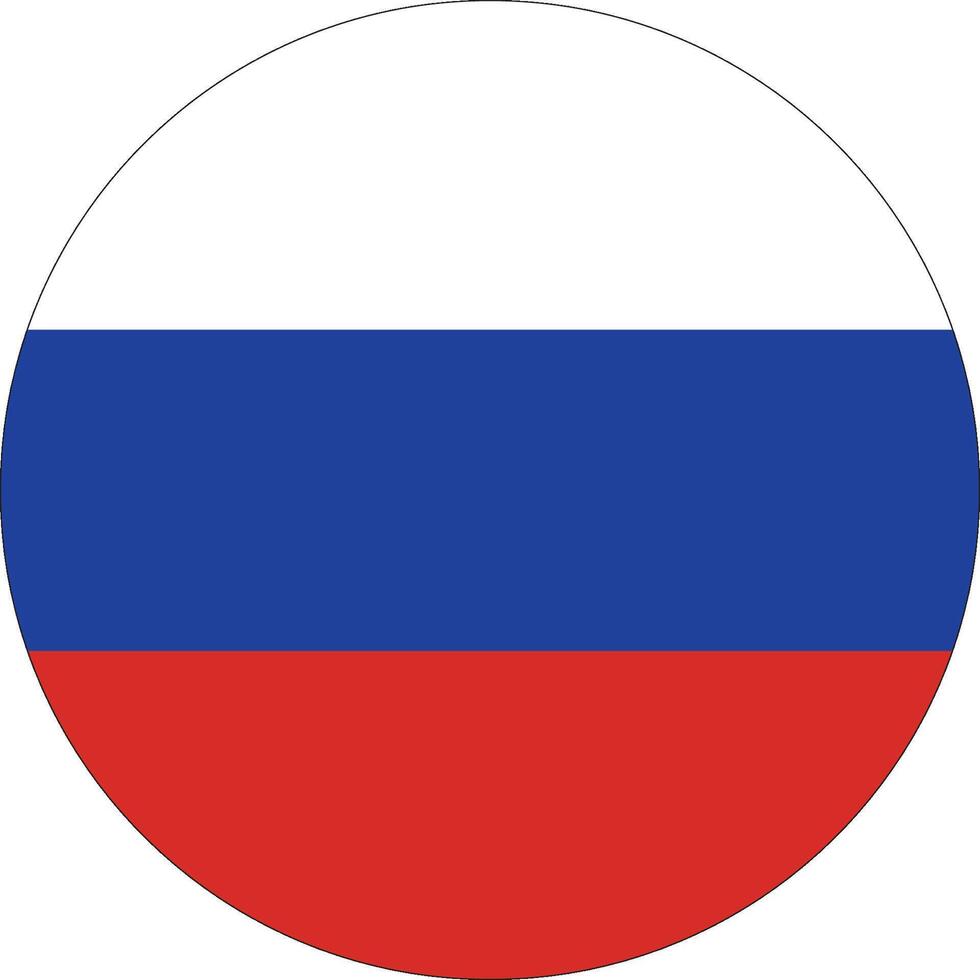 Circle Russia Flag Europe Country vector