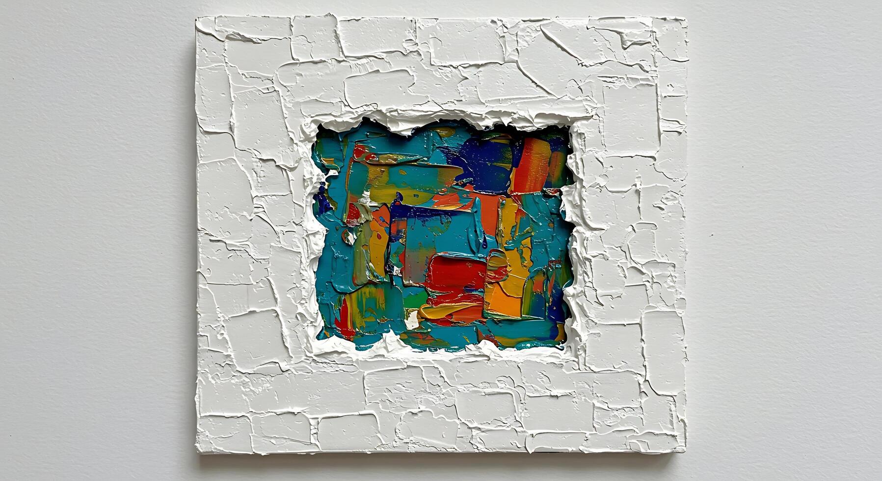 Vibrant Abstract Textured Painting A Modern Art Canvas photo