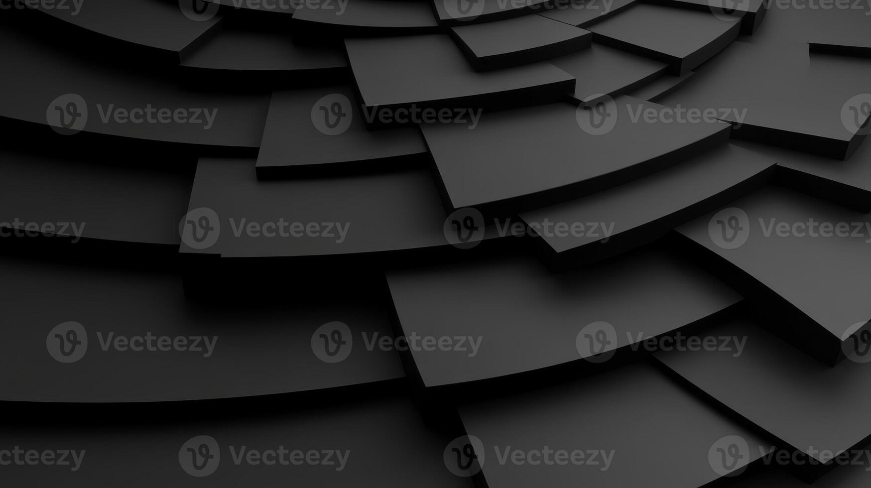 Black layered abstract pattern showcasing geometric shapes and textures in a modern design photo