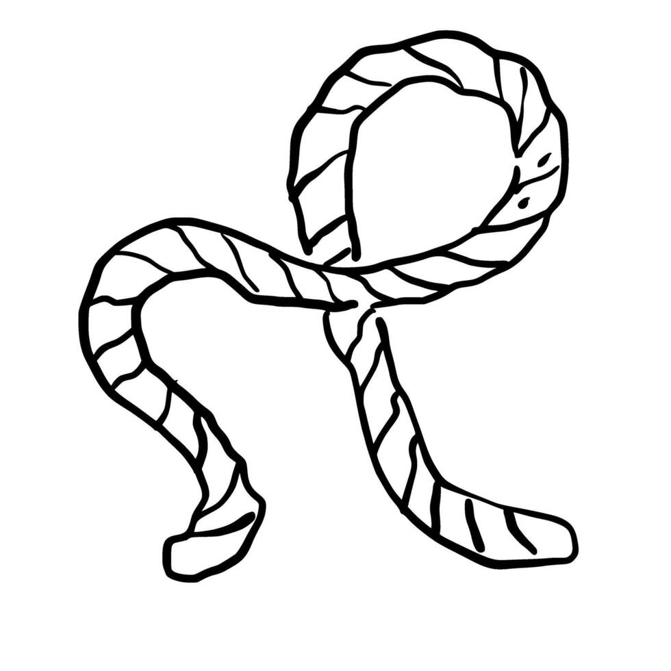Rope Hand drawn line art sketch doodle fisherman aesthetic coastal nautical illustration vector