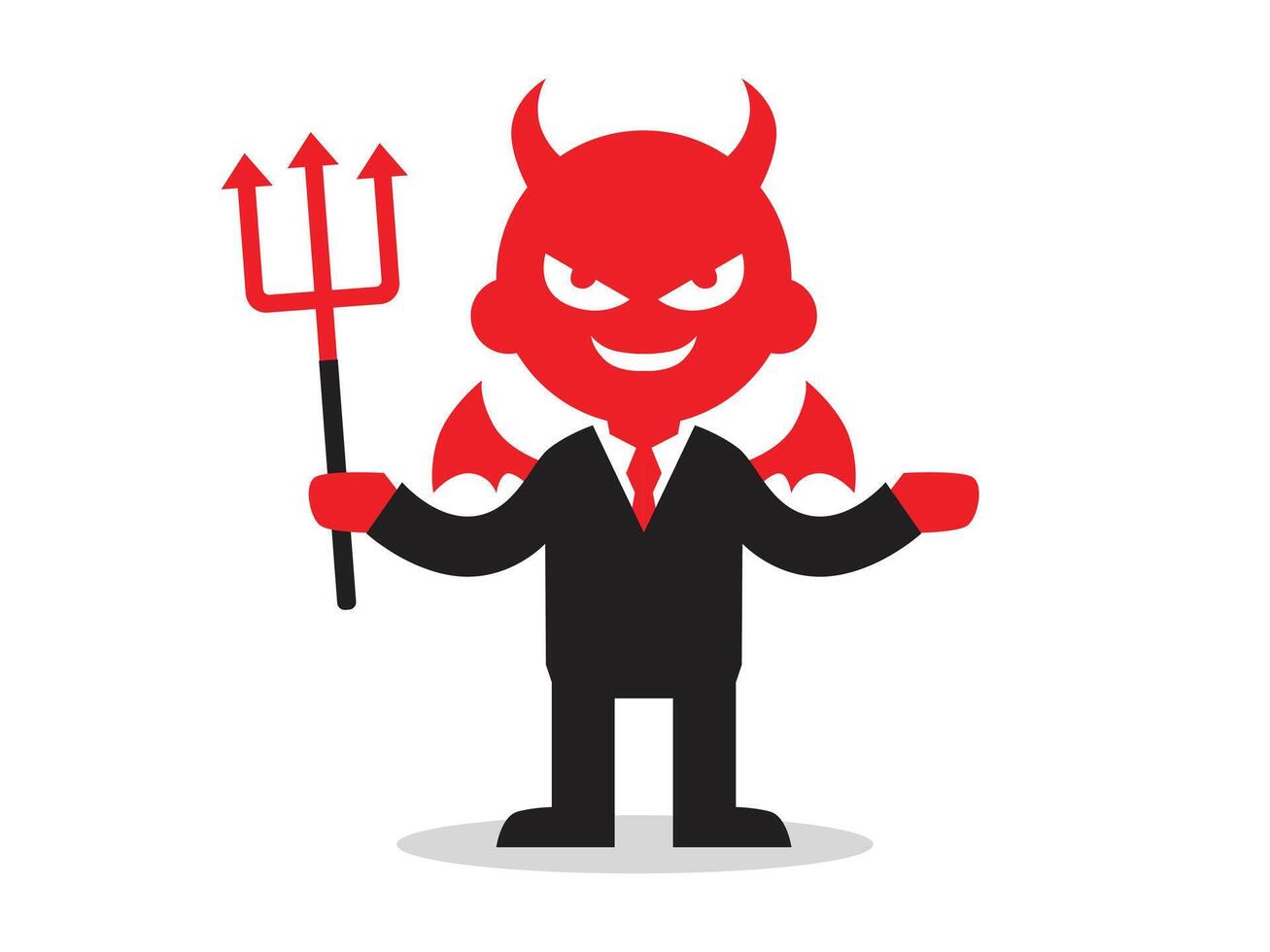 Cartoon devil in a suit vector