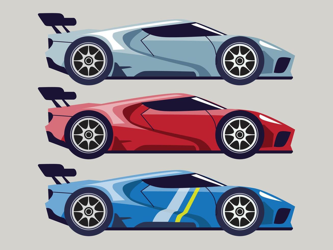 Illustration of stylish sports cars vector