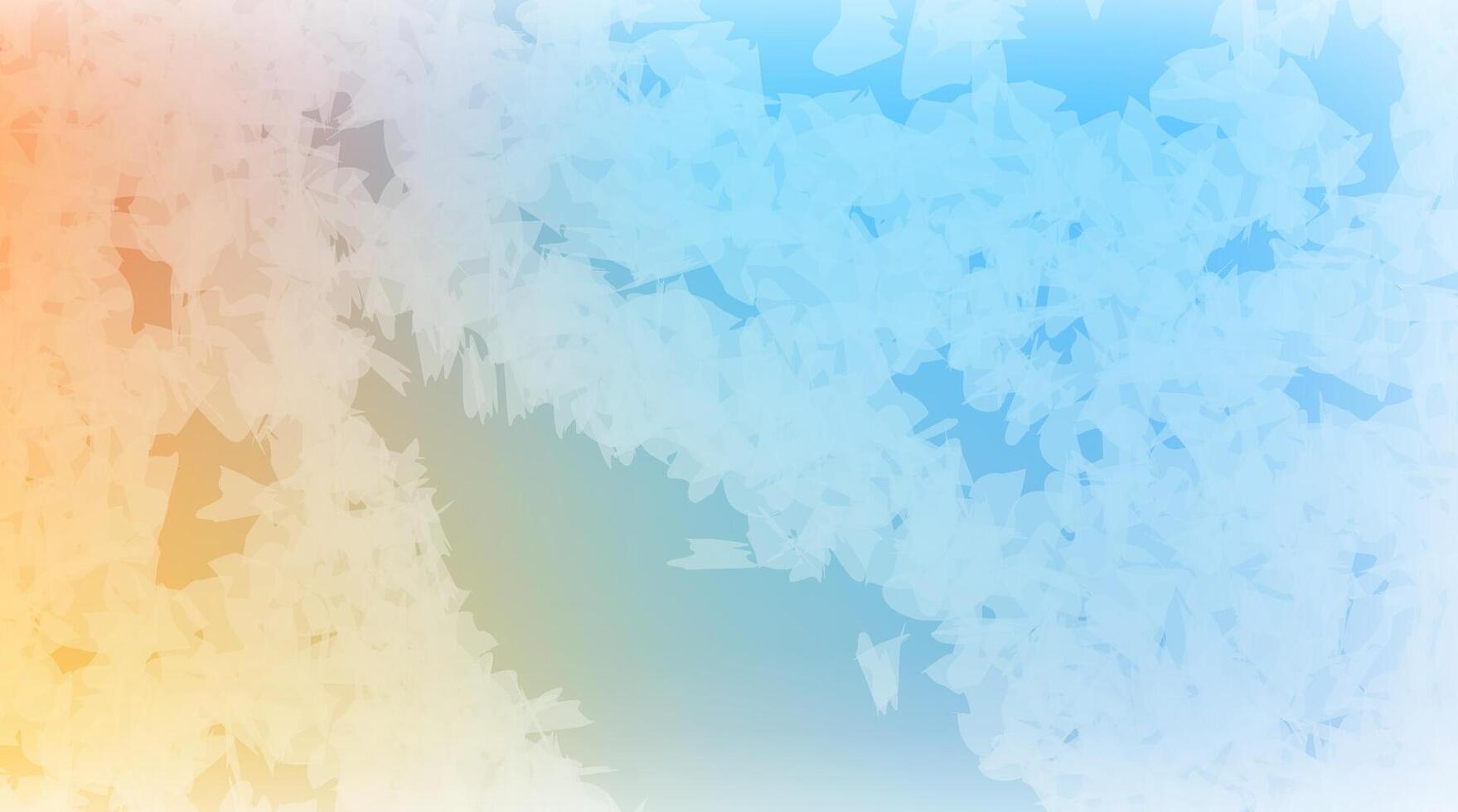 Soft gradient background blending peach to cyan with pixelated, cloud-like shards scattered across the image, creating an ethereal and dreamy digital texture. vector