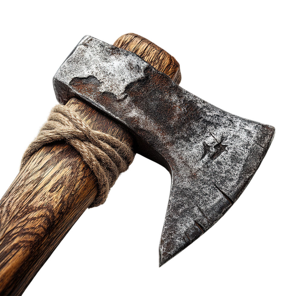 Old Rustic Axe on Transparent Background png