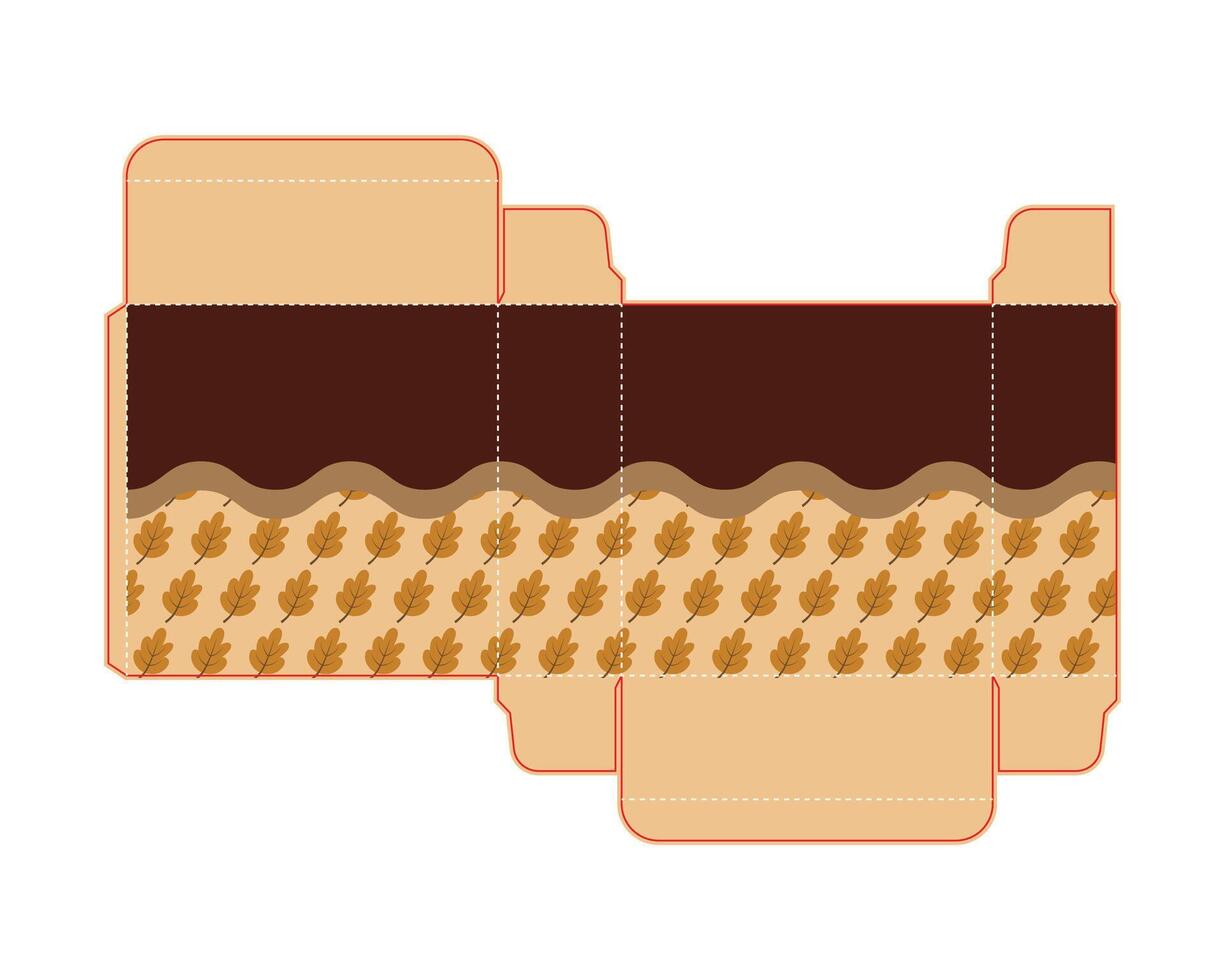Box concept product Packaging and label design doodle leaves mailer box set vector