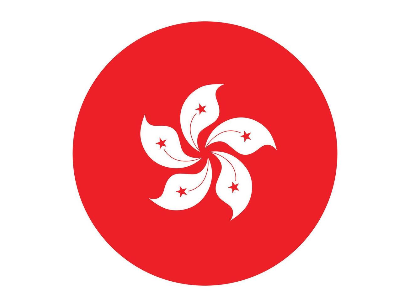 Hongkong flag on isolated white vector