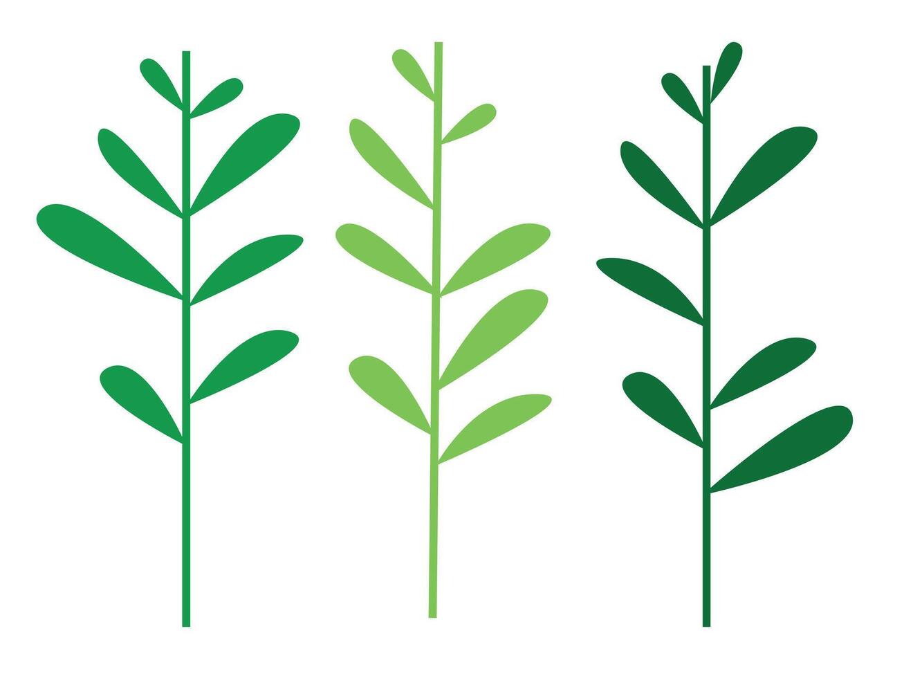 illustration of grass, weeds, bushes, wild plants, on white background vector