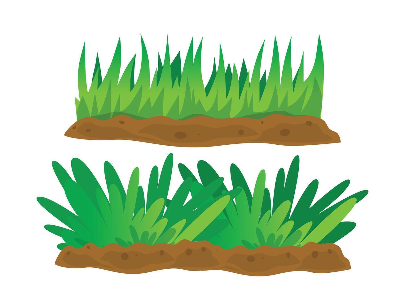 colorful grass and soil illustration vector