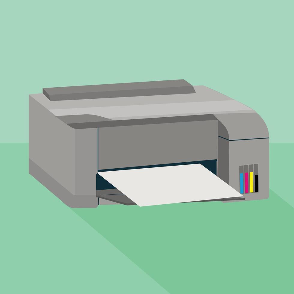 illustration of office equipment printer, photocopier vector