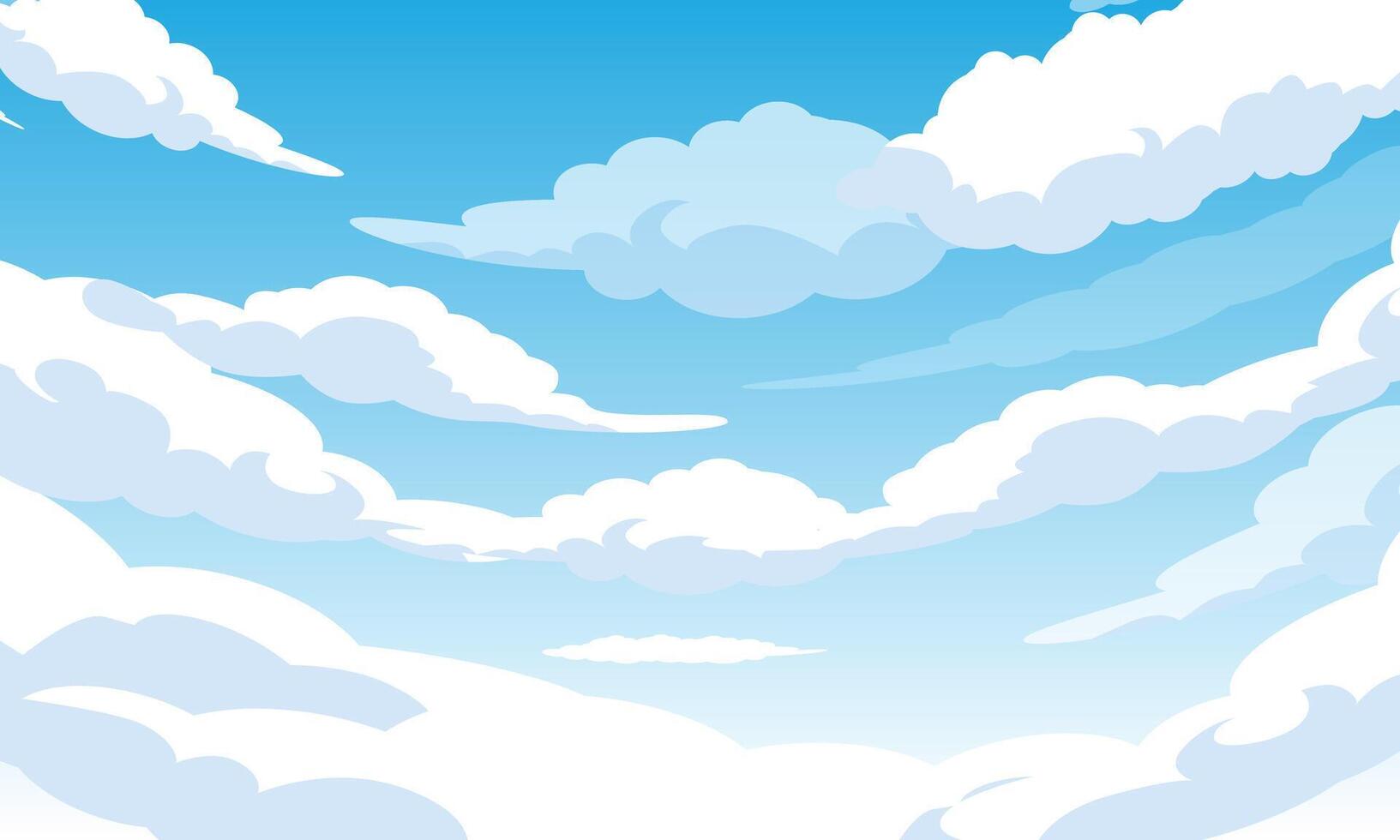 blue cloudy sky illustration for background vector
