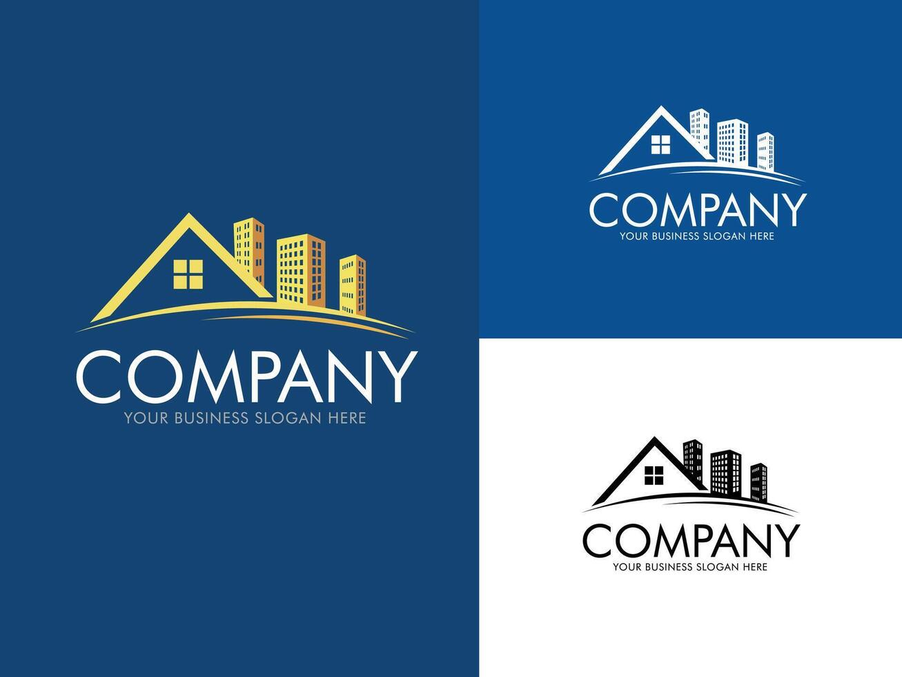 Residential and Commercial Property Logo Design Real Estate logo vector