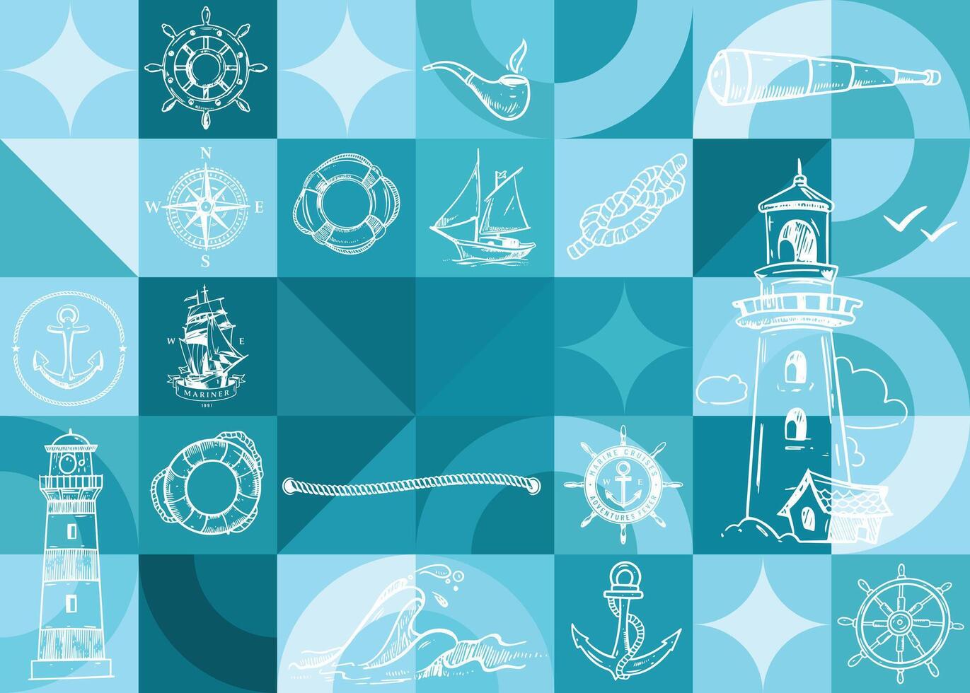 Seafarer day Art Illustration vector